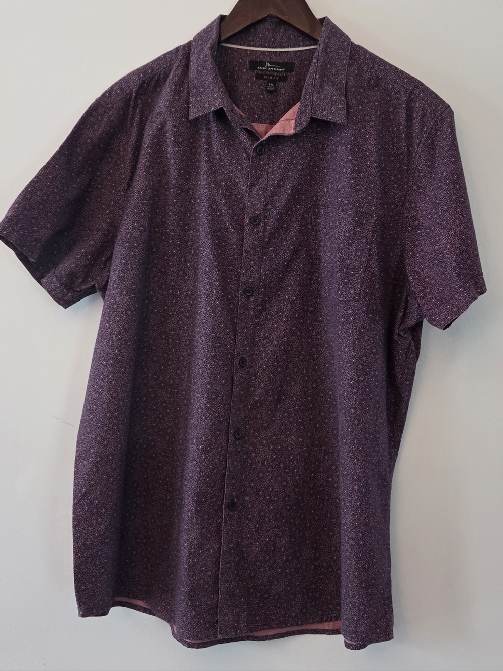 Marc Anthony Men's Floral Designed Short Sleeve Button-Down Shirt Size XXL